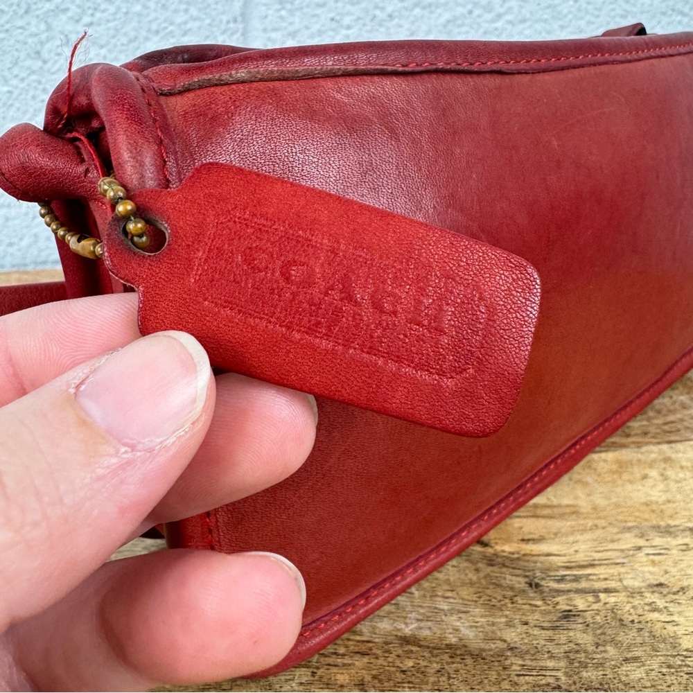 Vintage Coach Zippered Pouch – 1980s Made in NYC - Picture 2 of 14
